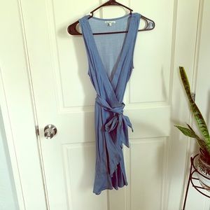 Denim blend wrap dress NWOT